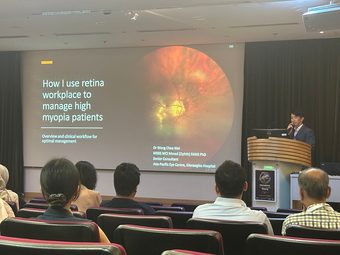Dr. Wong Chee Wai presenting at the International Myopia Meeting 2025, Singapore